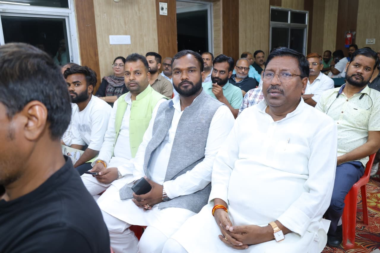 Shiwendra Kumar Shukla attending the programme at Raebareli
